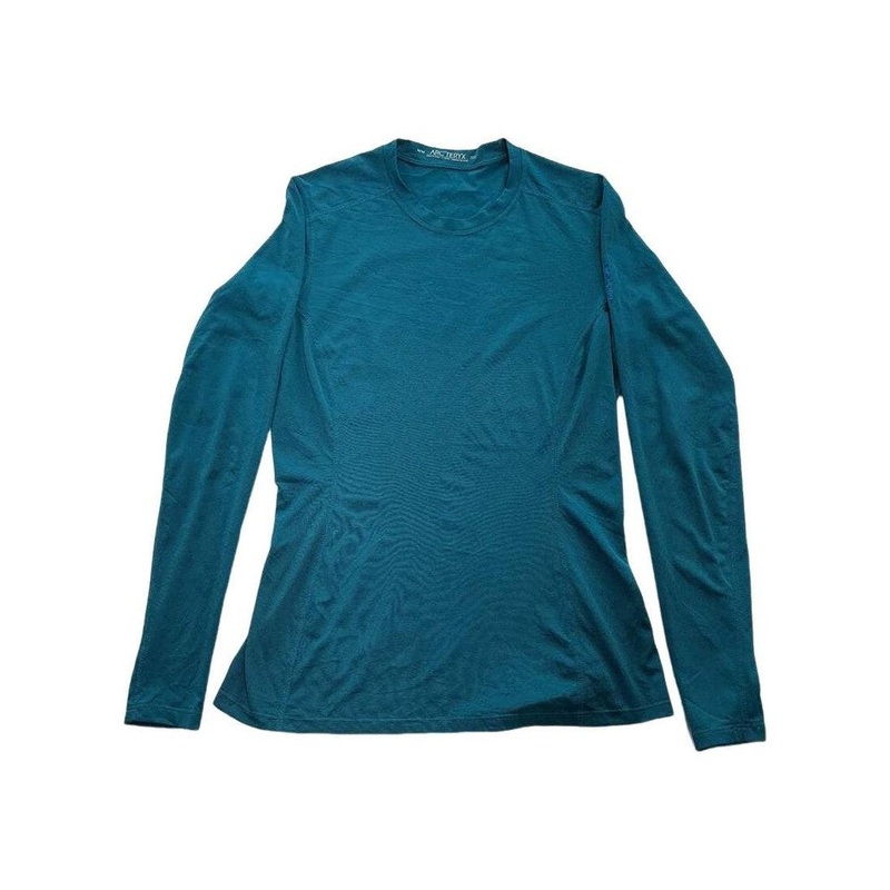 Arc'teryx Women's Phase SL Crew LS Shirt Riptide Blue Medium USED