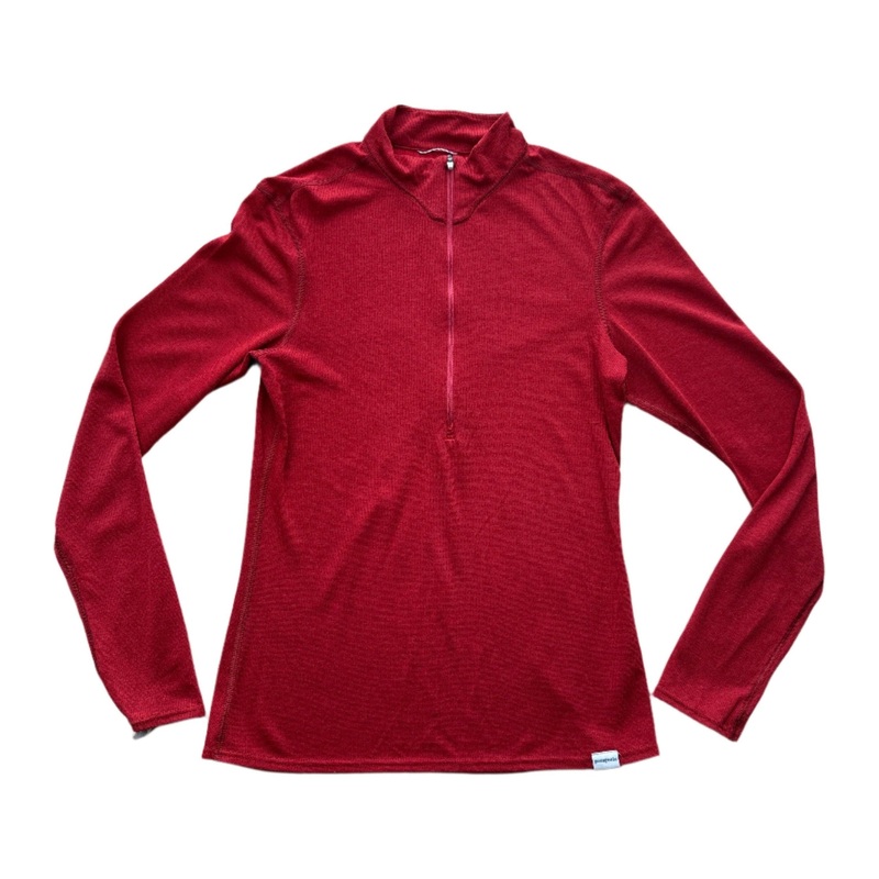 Patagonia Women's Capilene 2 Lightweight Base Layer Top Red Medium USED