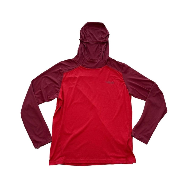 Rab Men's Force Hoody Lightweight Long Sleeve Base Layer Top Red XL Used