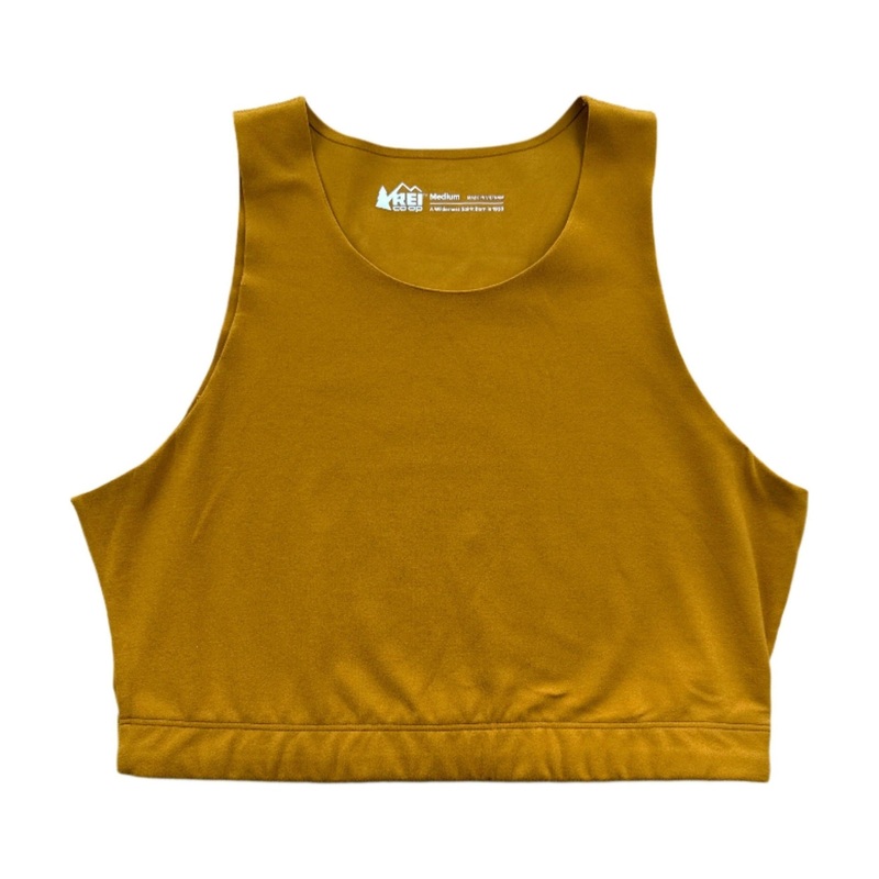 REI Women's Take Your Time Bra Top Mustard Medium USED