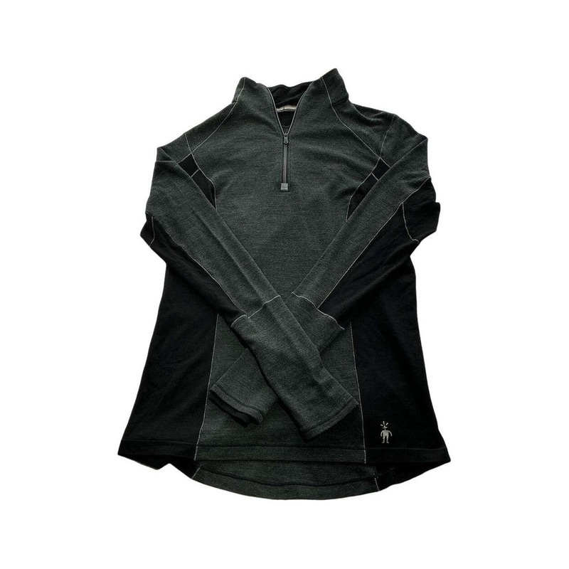 Smartwool Women's Q-Zip PhD Merino Baselayer Black Medium USED