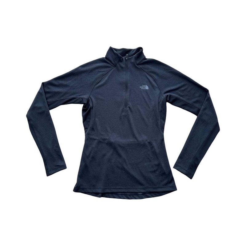 The North Face Women's Flashdry 1/4 Zip Active Base Layer Top Black Small Used