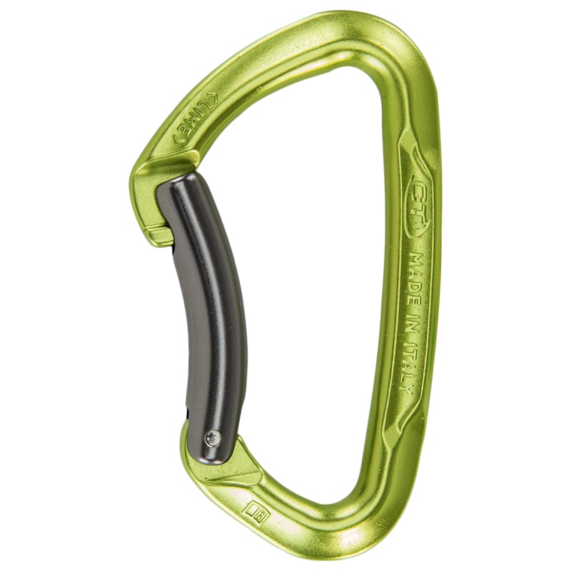 CT Lime Bent Gate Carabiner
