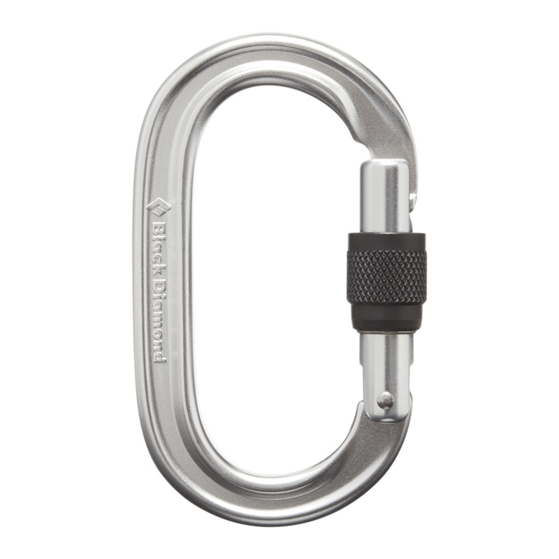 Black Diamond Oval Keylock Screwgate Carabiner - Polished