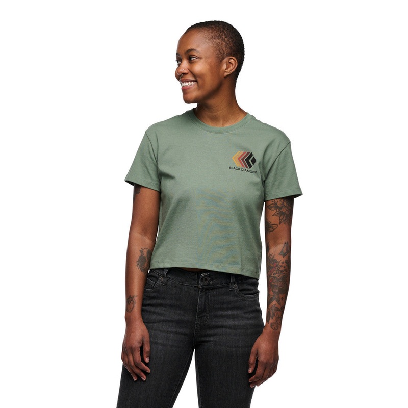 Black Diamond Faded Crop Tee - Women's