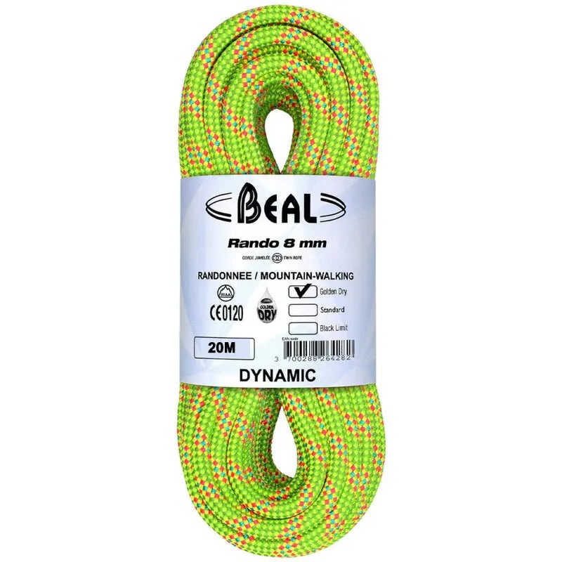 8mm Rando 20m Walking Rope - Green