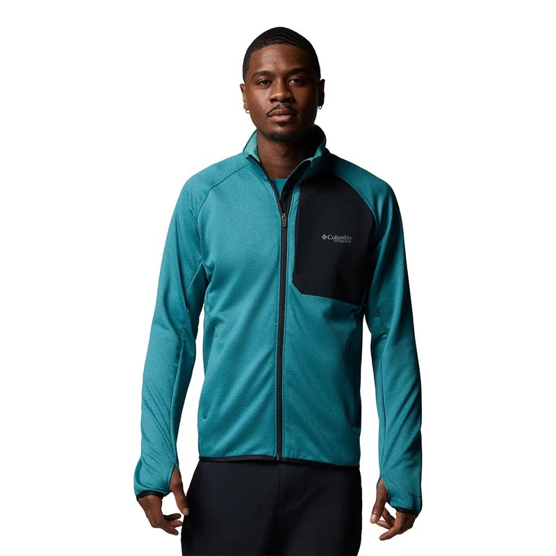 Triple Canyon Grid Fleece Full-Zip - River Blue