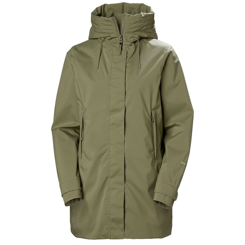 Victoria Mid Length Raincoat - Lav Green
