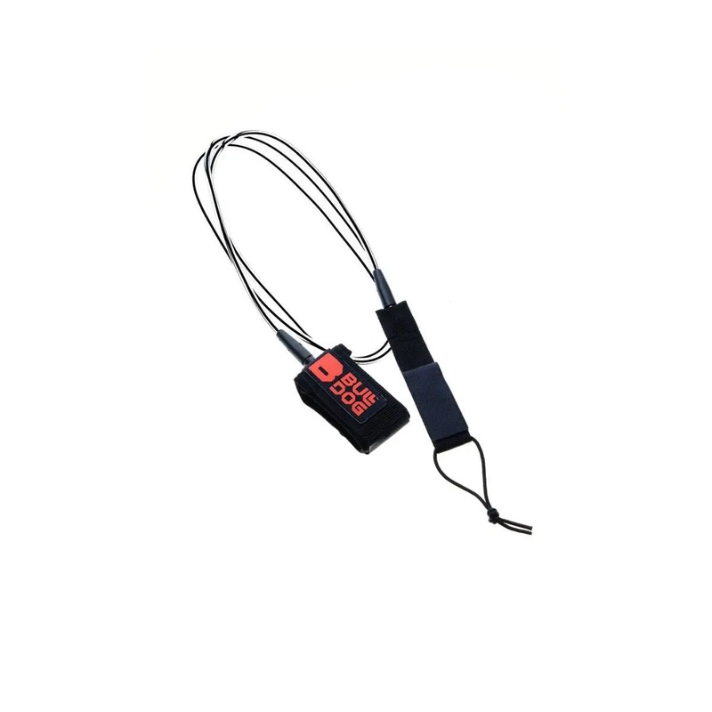Bulldog 6ft Ankle Leash - Black/Red
