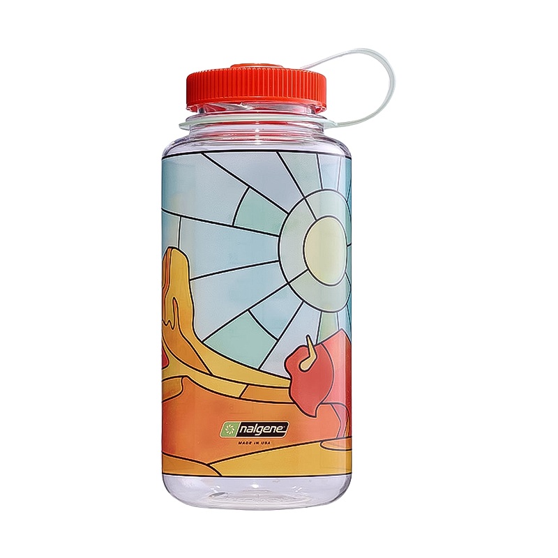 Nalgene 32oz Wide Mouth Stained Glass Print Bottle