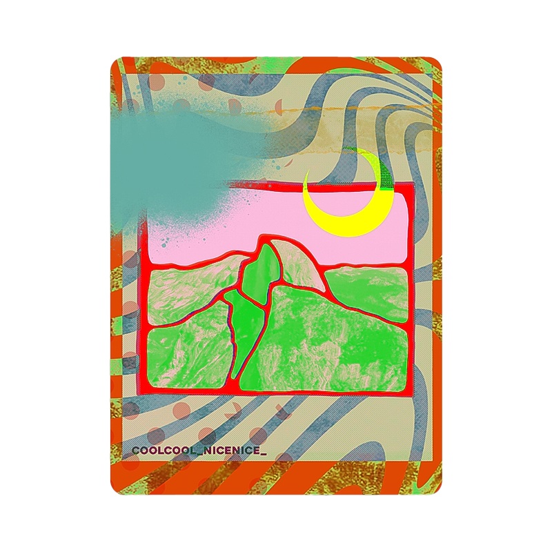 Cool Cool Nice Nice Stone Dome Collage Sticker