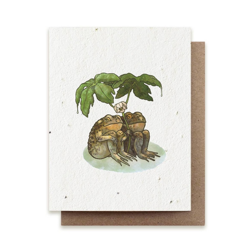 Two Toads Together Plantable Herb Seed Card