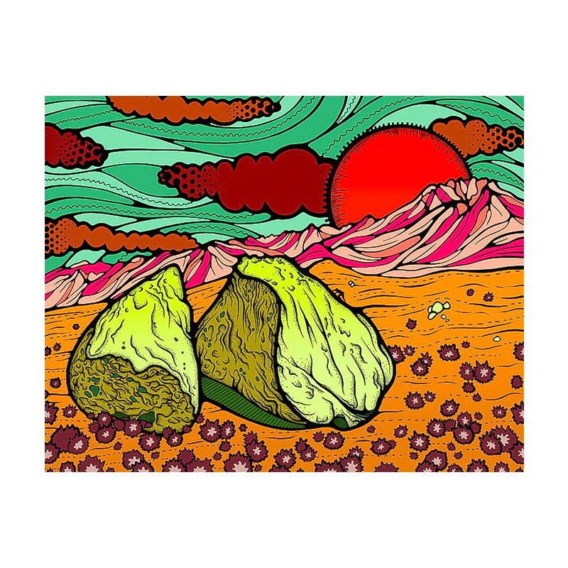 Cool Cool Nice Nice Western Granite Metallic Print
