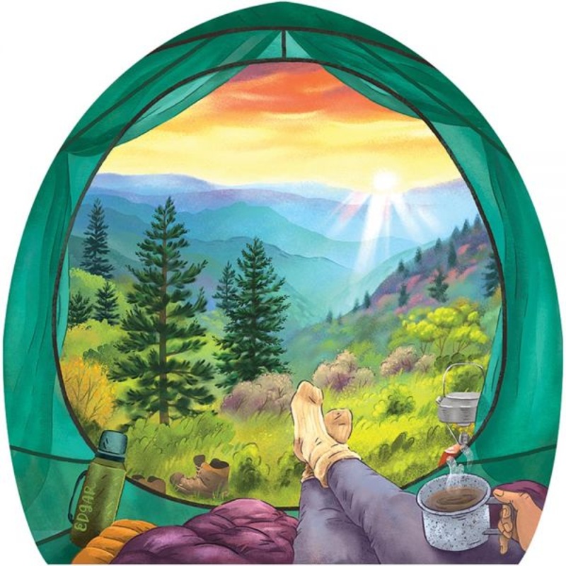 Tent View Mountain Sticker