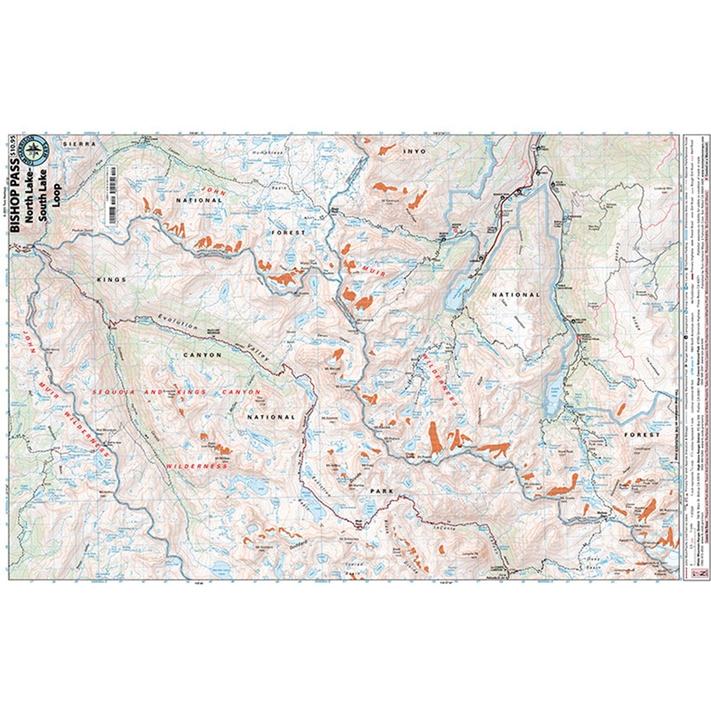 Tom Harrison Bishop Pass and North Lake South Lake Loop Map