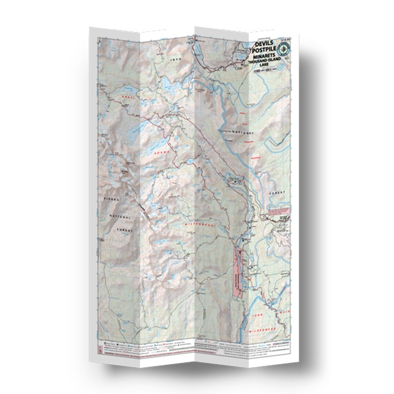 Tom Harrison Devil's Postpile to Thousand Island Lake Trail Map