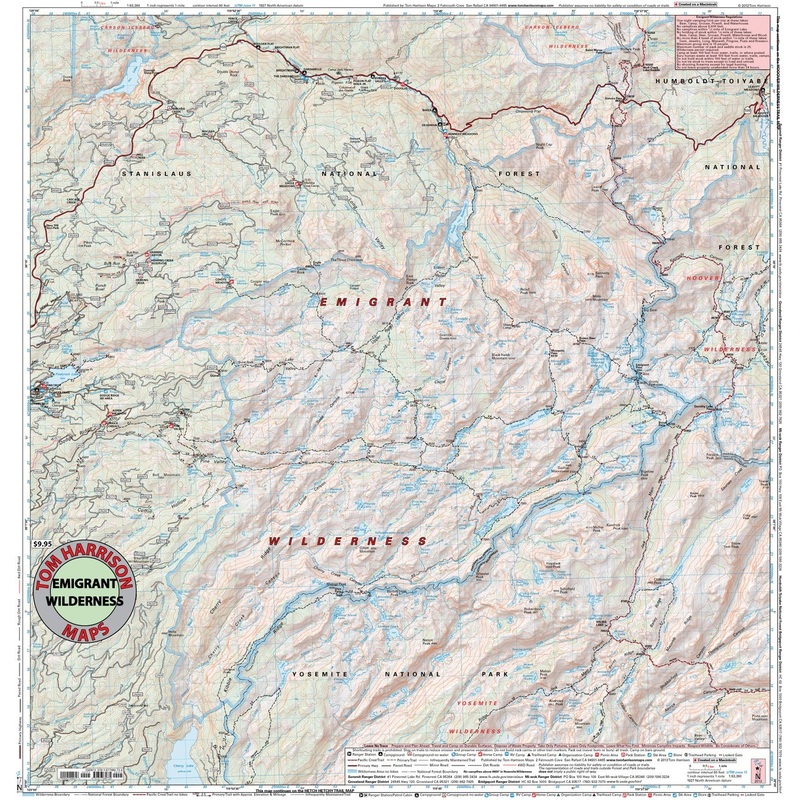 Tom Harrison Emigrant Wilderness Trail Map