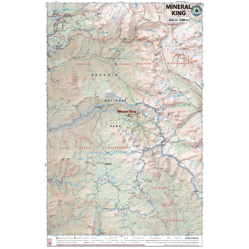 Tom Harrison Mineral King Map