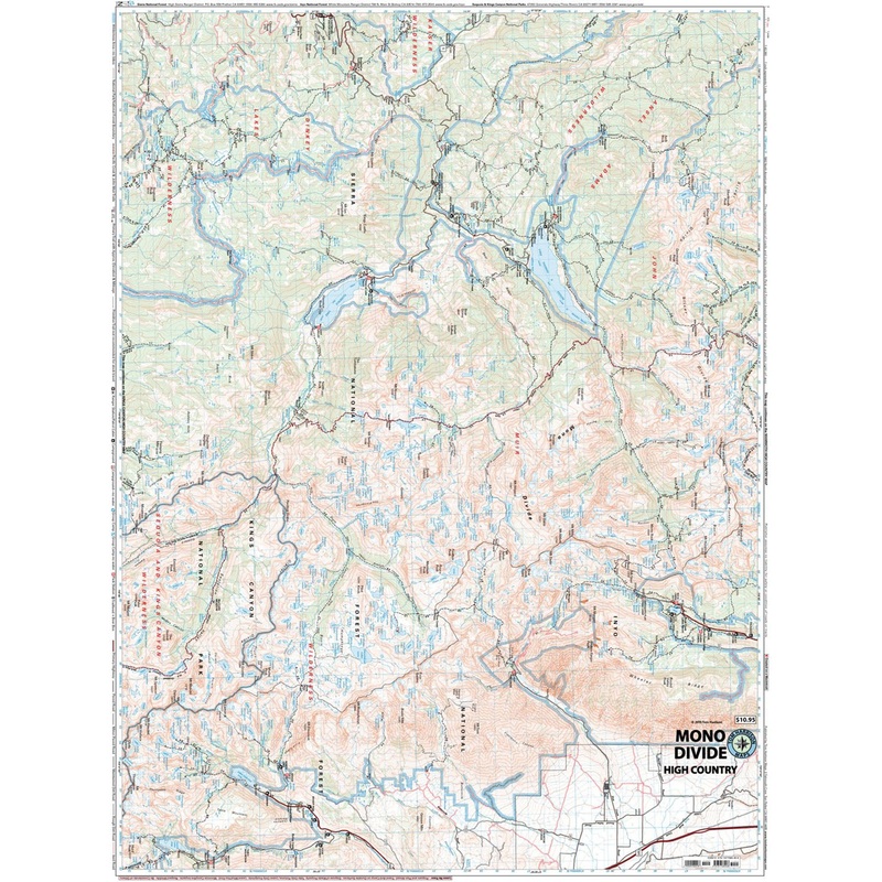 Tom Harrison Mono Divide High Country Trail Map