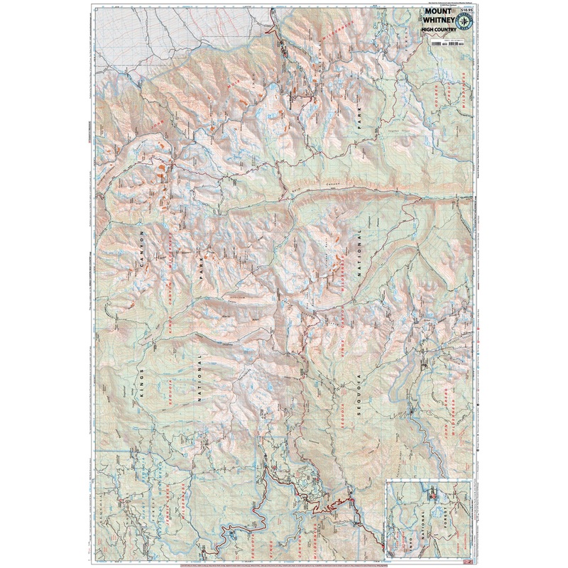 Tom Harrison Mt Whitney High Country Map