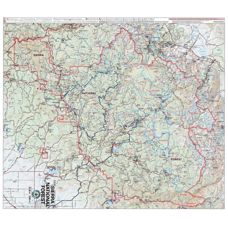 Tom Harrison Sierra National Forest Map