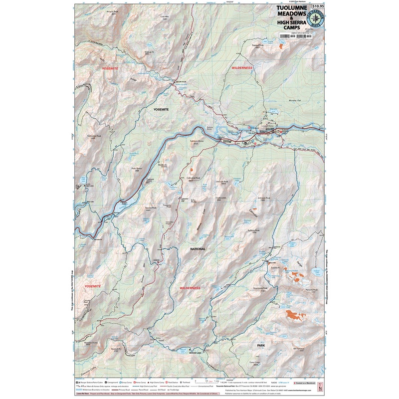 Tom Harrison Tuolumne Meadows Map