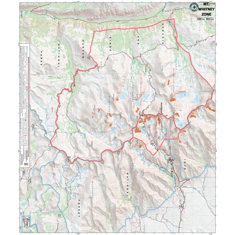 Tom Harrison Whitney Zone Trail Map