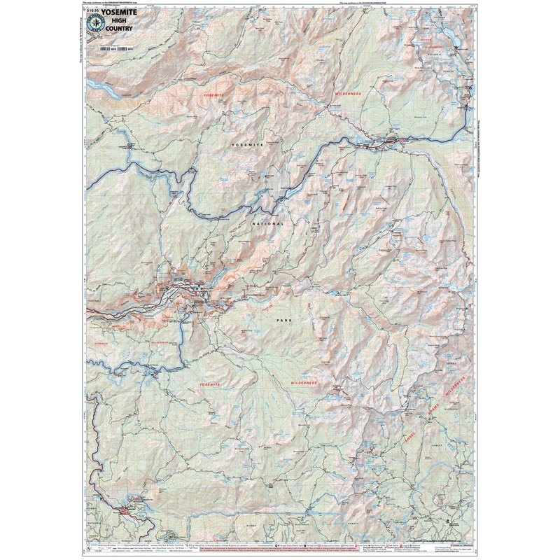 Tom Harrison Yosemite High Country Trail Map