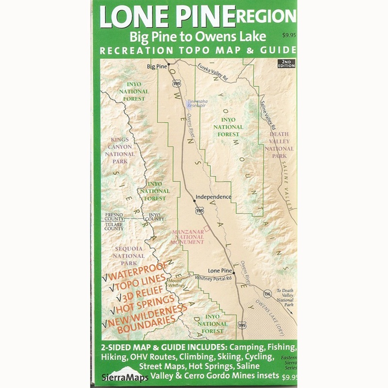 Sierramaps Lone Pine Region Map
