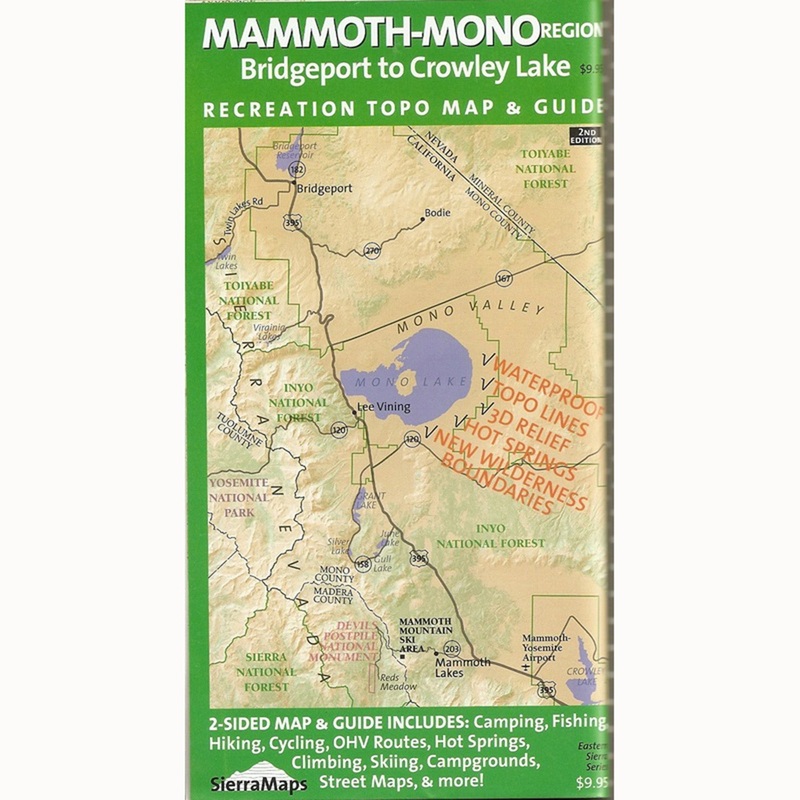 Sierramaps Mammoth Mono Recreation Map