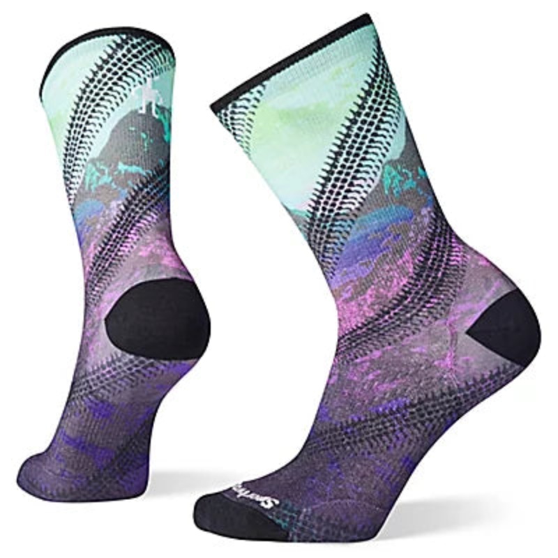 Smartwool Women's Bike Zero Cushion Mountain Print Crew Socks