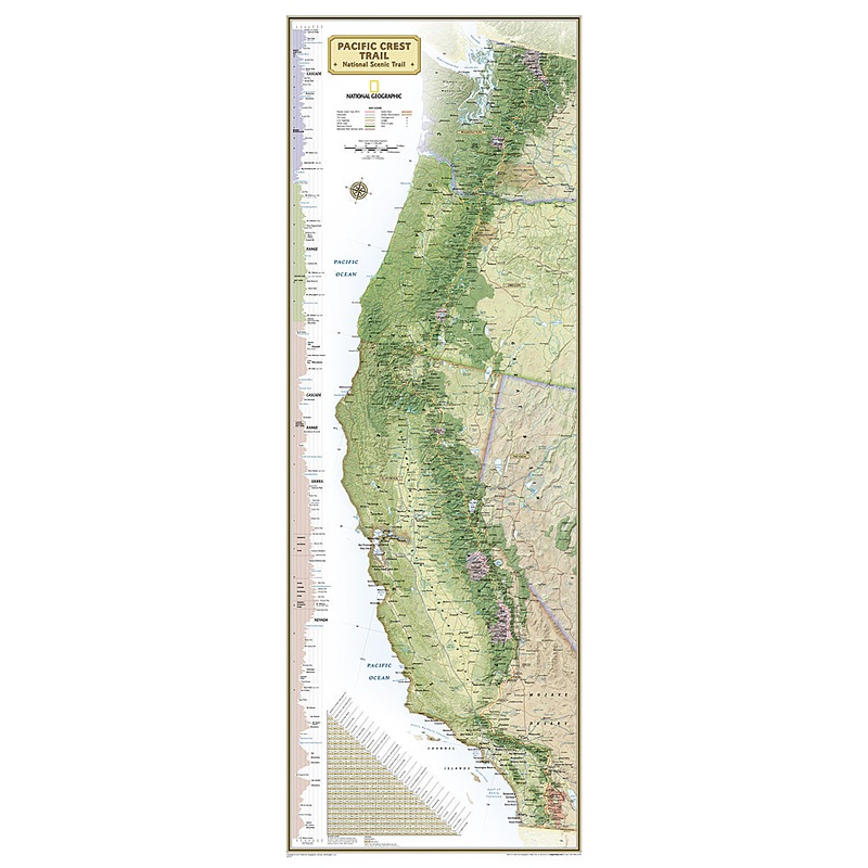 National Geographic Maps PCT Map Poster