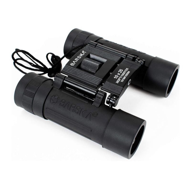10x25 Lucid View Black Compact Binoculars