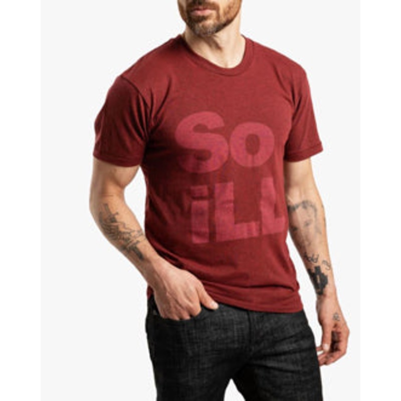 Stacked Logo T-Shirt - Maroon