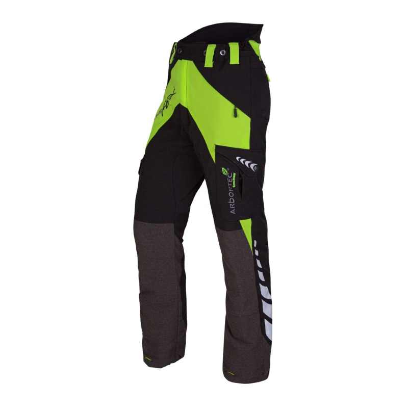 Breatheflex Chainsaw Trousers Black/Lime Type C Class 2