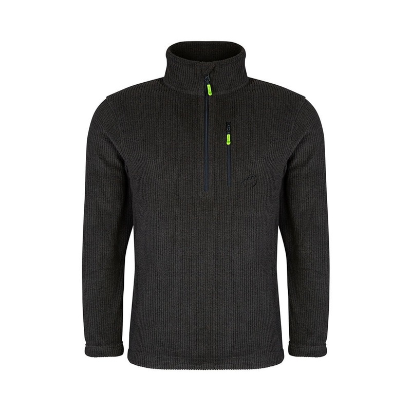 Wolf Half-Zip Knitted Fleece Olive