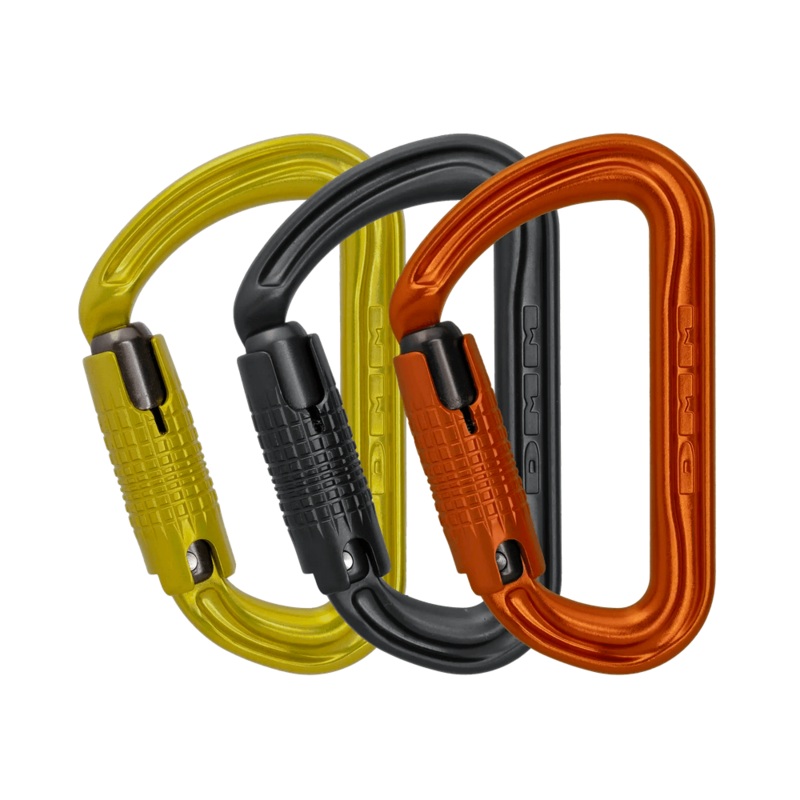 Shadow 3 Pack Locksafe Carabiner Lime | Grey | Orange