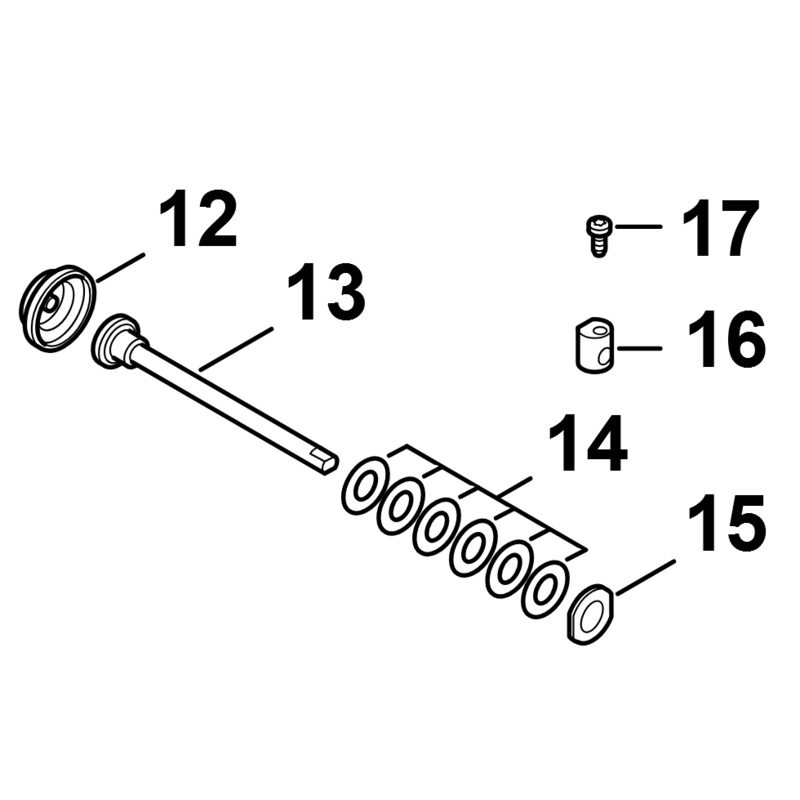 Set Fastening Parts for Stihl HL-KM 0-145 Angle Drive - OEM No. 4243 007 1300