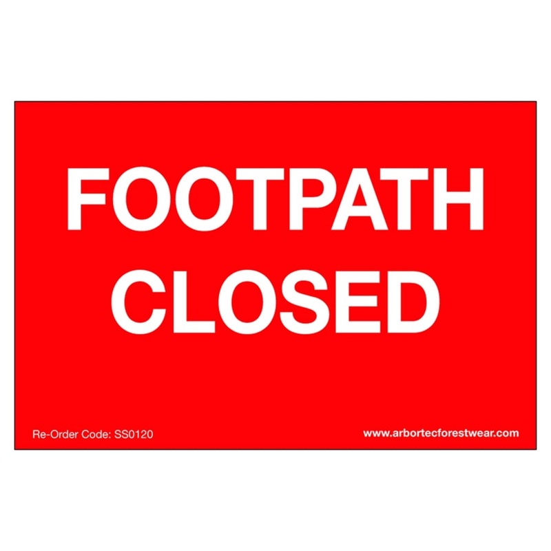Correx Saftey PPE Sign Footpath Closed