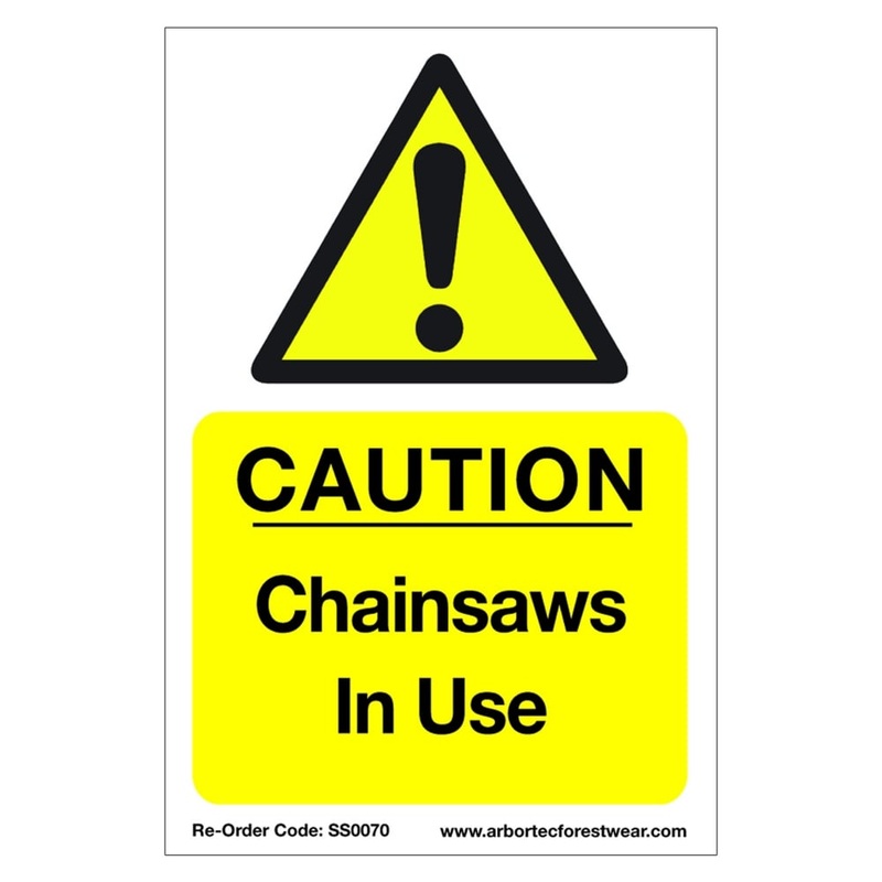 Correx Saftey Sign "CAUTION Chainsaws In Use"