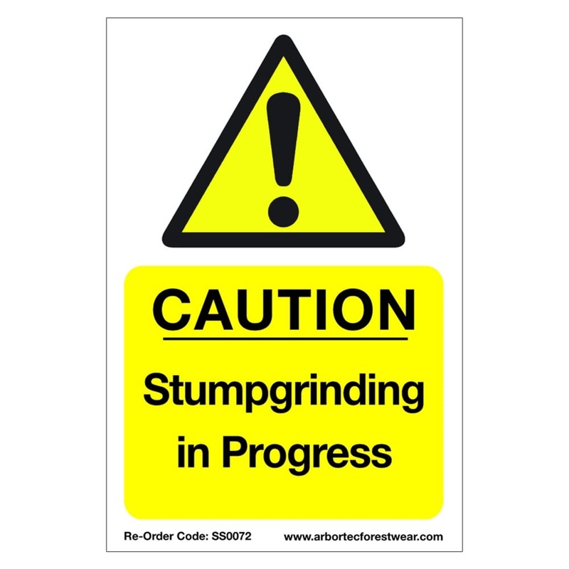 Correx Saftey Sign "CAUTION Stumpgrinding in Progress"