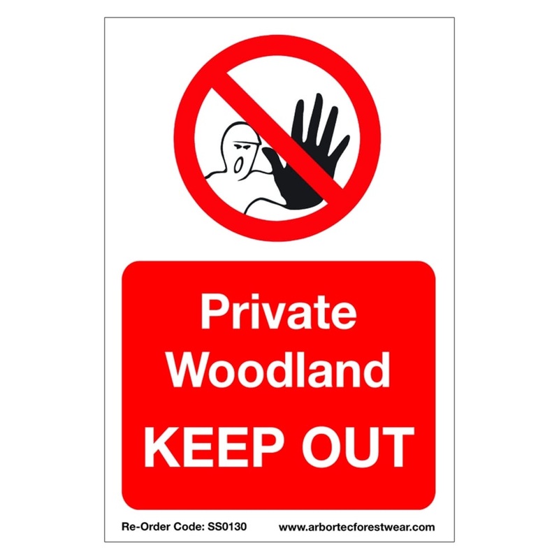 Correx Saftey Sign "Private Woodland KEEP OUT"