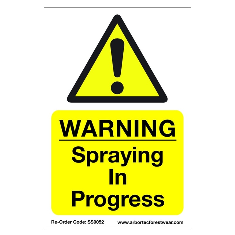 Correx Saftey Sign "WARNING Spraying In Progress"