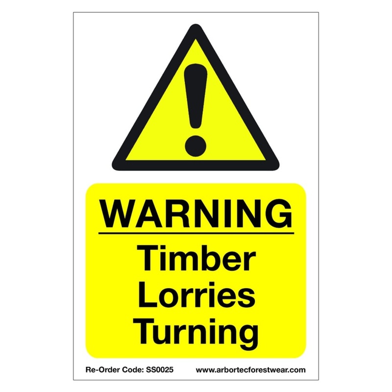 Correx Saftey Sign "WARNING Timber Lorries Turning"