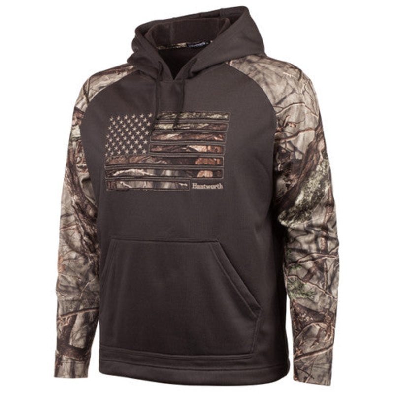 Huntsworth Knit Jersey Hoodie Horizontal Camo Flag
