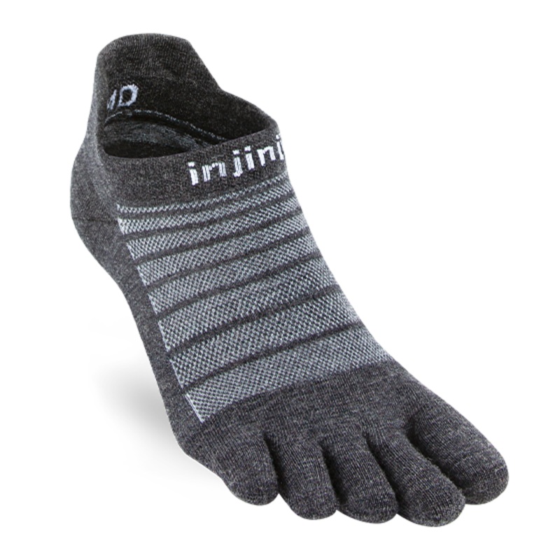 Injinji Run Lightweight No-Show Wool Socks
