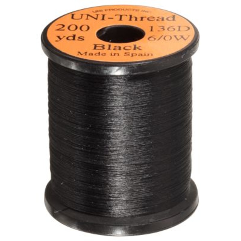 UNI Products 6/0 UNI-Thread - Black - 200 Yards