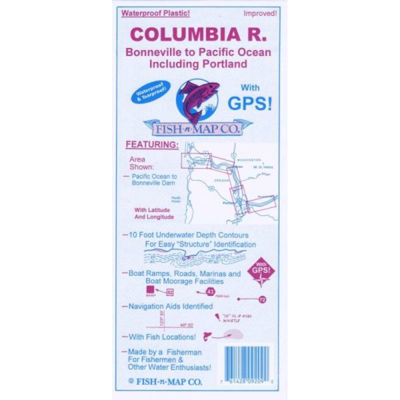 Fish-n-Map: Columbia River  Lower: Bonneville Dam to the Pacific Ocean