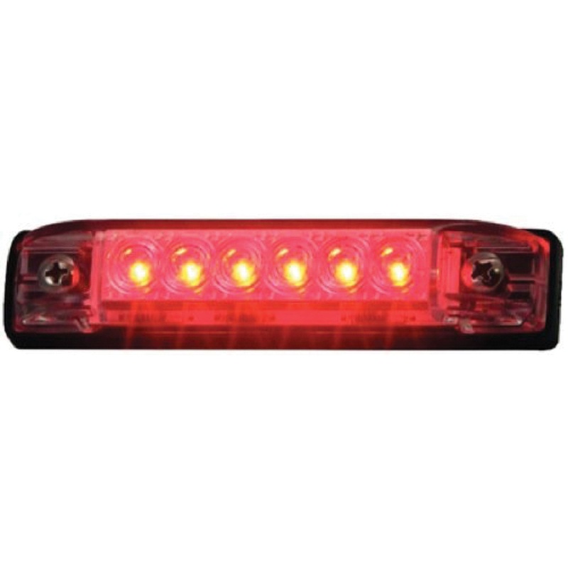 LED-51803-DP 4 in. LED Slim Line Utility Strip Lights, Red
