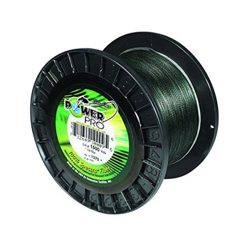 PowerPro Braided Spectra Fiber Fishing Line Moss Green 20LB 1500 Yds ZZZ